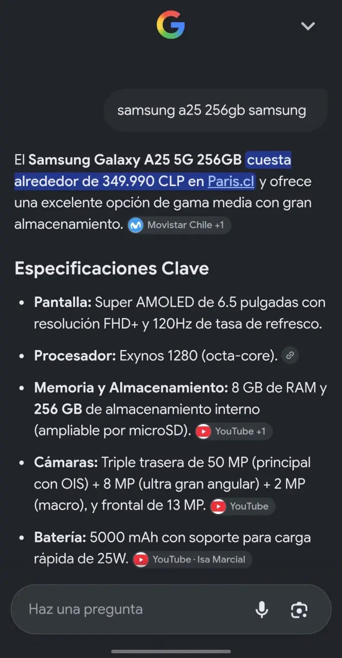 Samsung Galaxy A25 5g 256 gb Azul en buen estado - 5