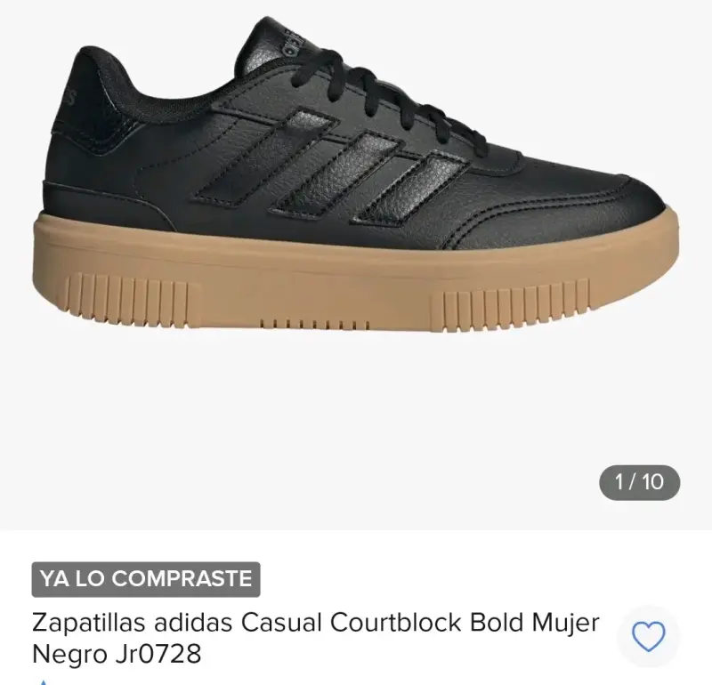 Zapatillas Adidas Courtblock Bold Mujer Negras - 1
