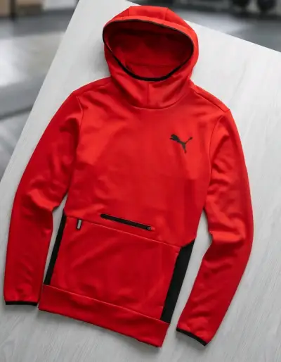 Polerón con capucha rojo Puma para hombre - miniatura 1