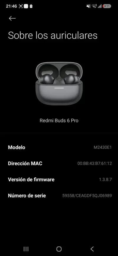Auriculares Inalámbricos Redmi Buds 6 Pro con Cancelación de Ruido - miniatura 3