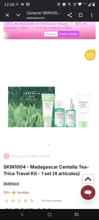 Kit de Viaje SKIN1004 Madagascar Centella Tea-Trica - miniatura 1
