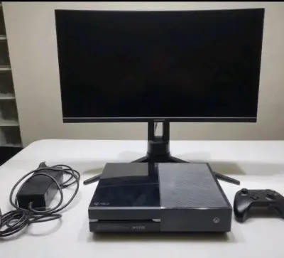 Consola Xbox One con Monitor Samsung y Control - miniatura 1