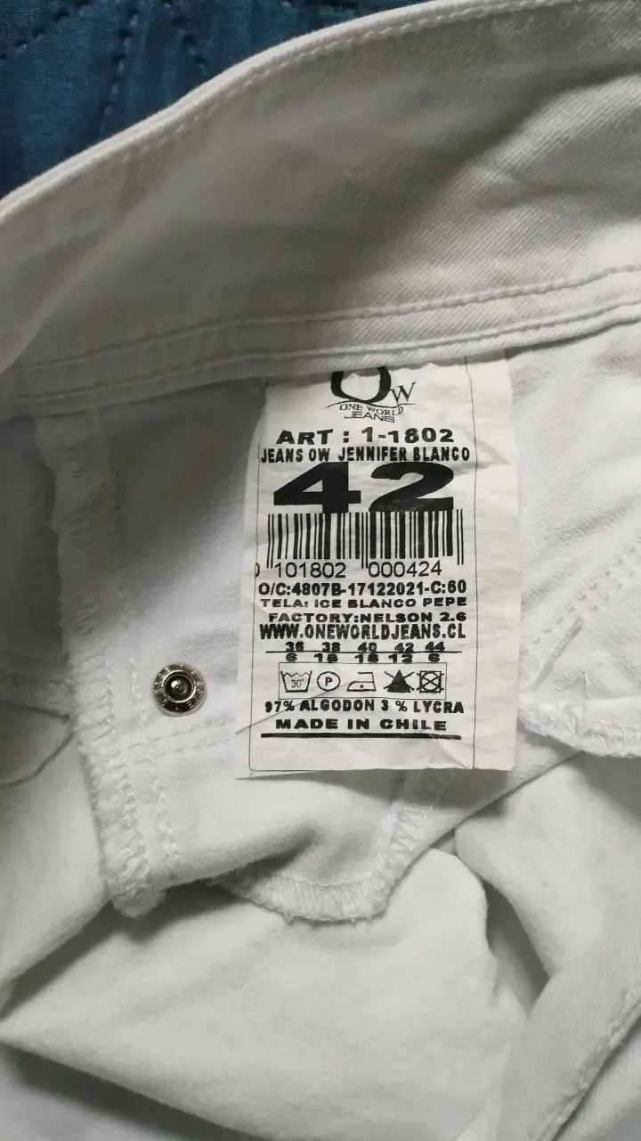 Pantalones blancos de mezclilla para mujer - 4