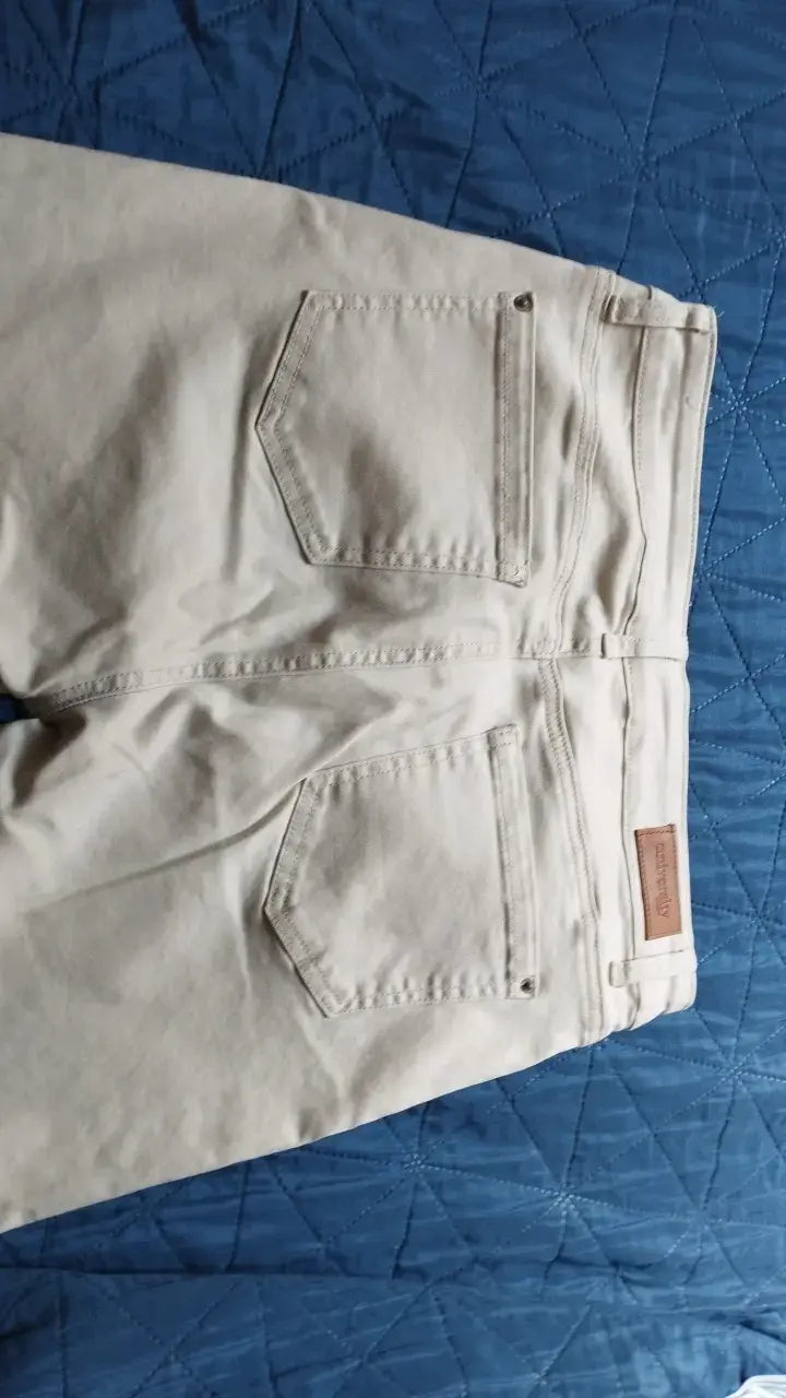 Pantalones blancos de mezclilla para mujer - 3
