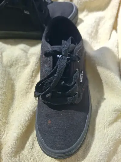 Zapatillas negras Vans de lona para hombre - miniatura 1
