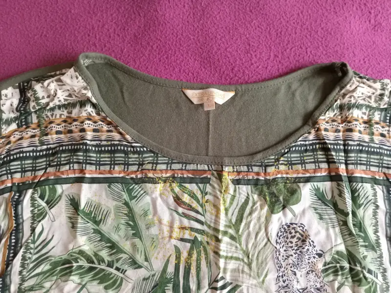 Blusa estampada tropical mujer talla L