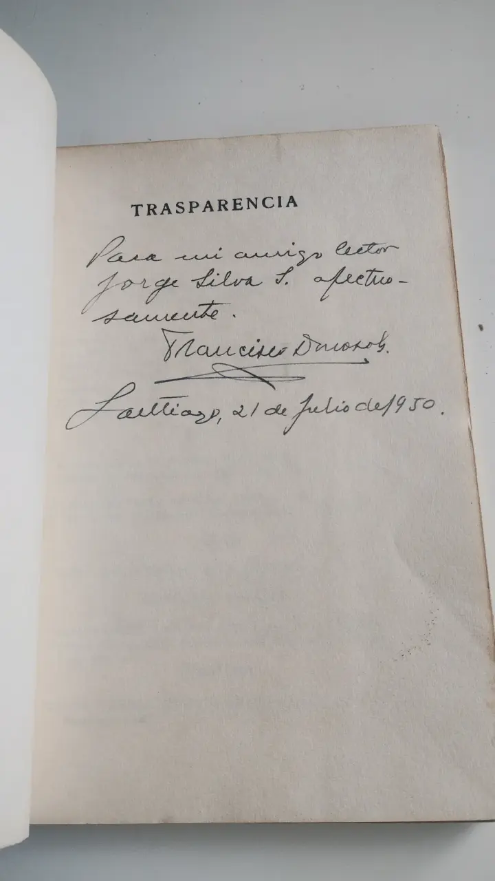 Libro de poemas 'Trasparencia' de Francisco Donoso G. - 2