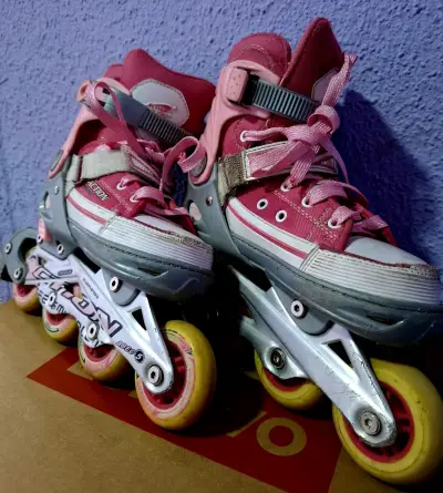 Patines en Línea Rosados para niños con bolsa - miniatura 2