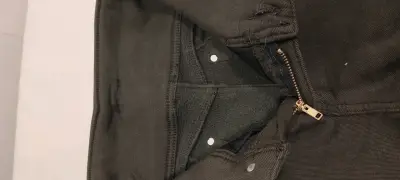 Pantalón tiro alto verde petróleo ,con polar - miniatura 2
