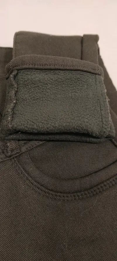 Pantalón tiro alto verde petróleo ,con polar - miniatura 4