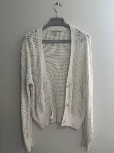 Cardigan tejido blanco Esprit para mujer - miniatura 1