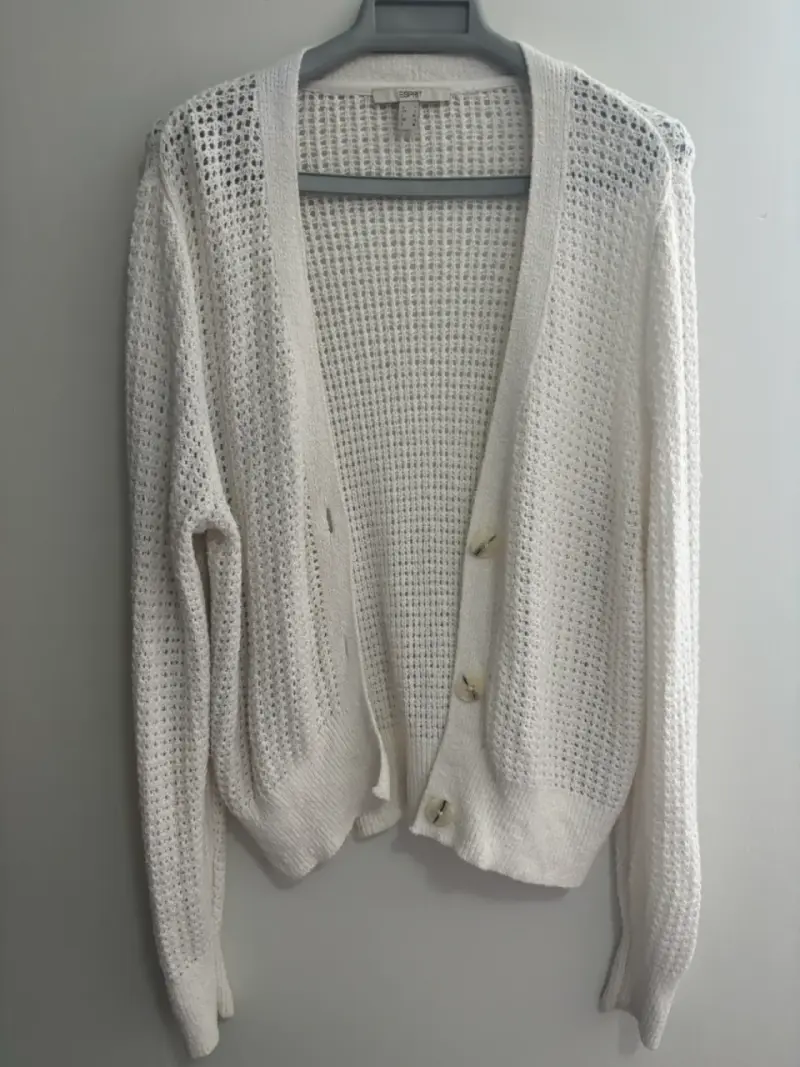 Cardigan tejido blanco Esprit para mujer - 3