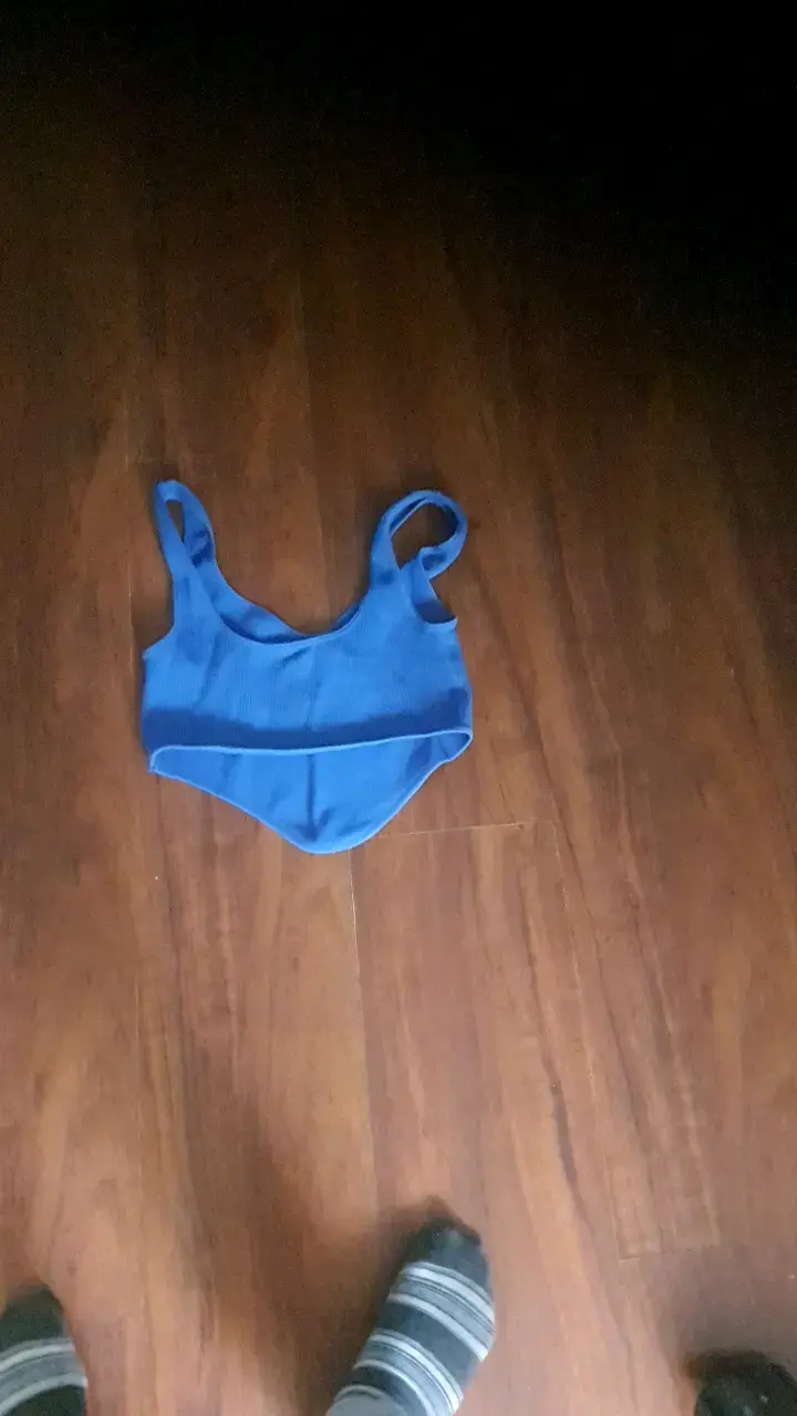 Top deportivo azul para mujer