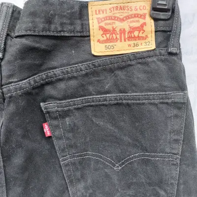 Jeans Levi's 505 negros para hombre - miniatura 3