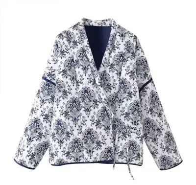 Chaqueta estilo kimono con estampado floral - miniatura 2
