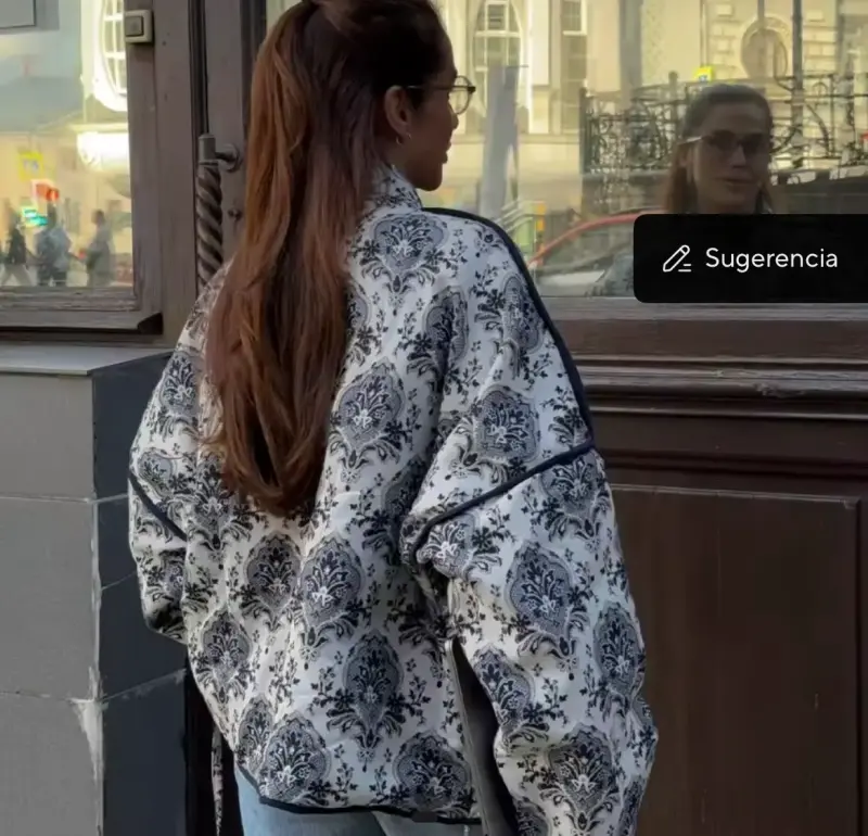 Chaqueta estilo kimono con estampado floral - 4