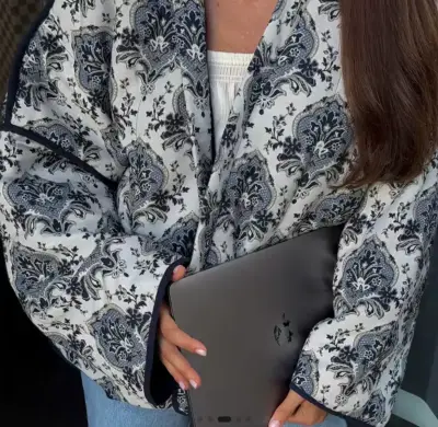 Chaqueta estilo kimono con estampado floral - miniatura 5