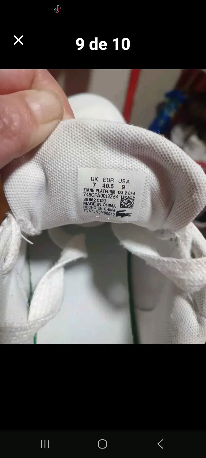 Zapatillas blancas Lacoste con detalles morados - 6