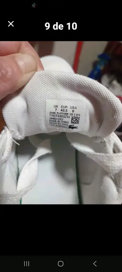 Zapatillas blancas Lacoste con detalles morados - miniatura 6