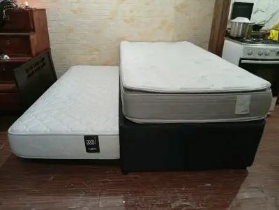 Cama nido 11/2 plaza y 1 plaza colchones de resort - miniatura 1