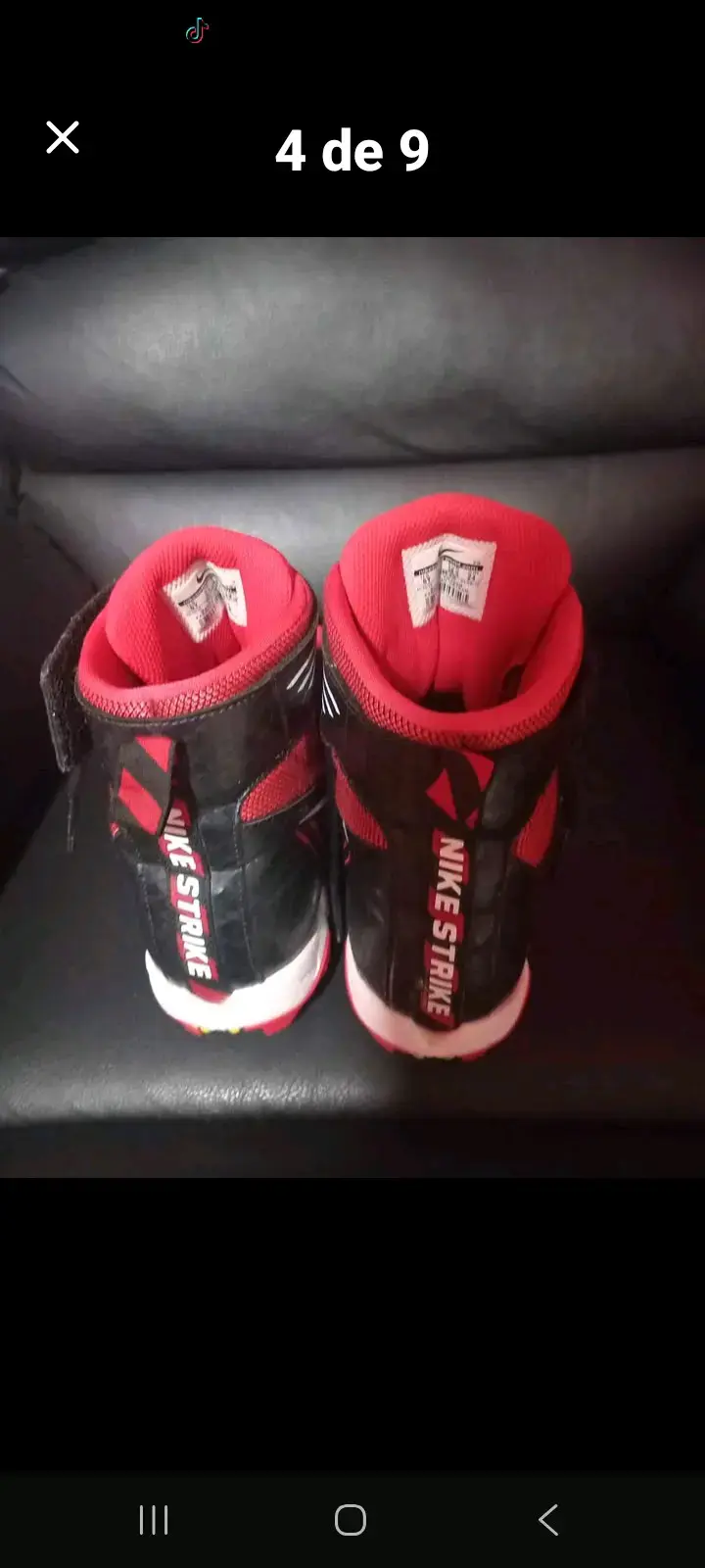 Botines de fútbol Nike rojos y negros - 4
