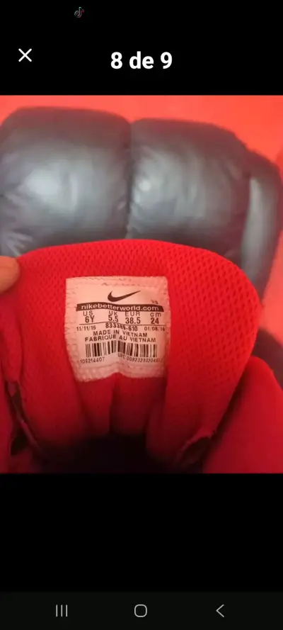 Botines de fútbol Nike rojos y negros - miniatura 6