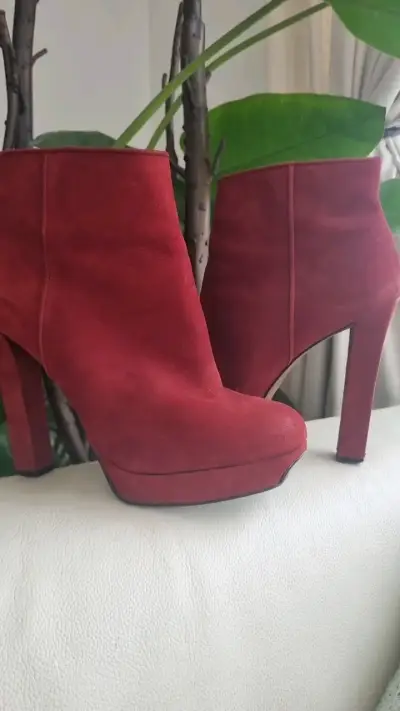 Botines rojos de tacón alto Beneduce - miniatura 5