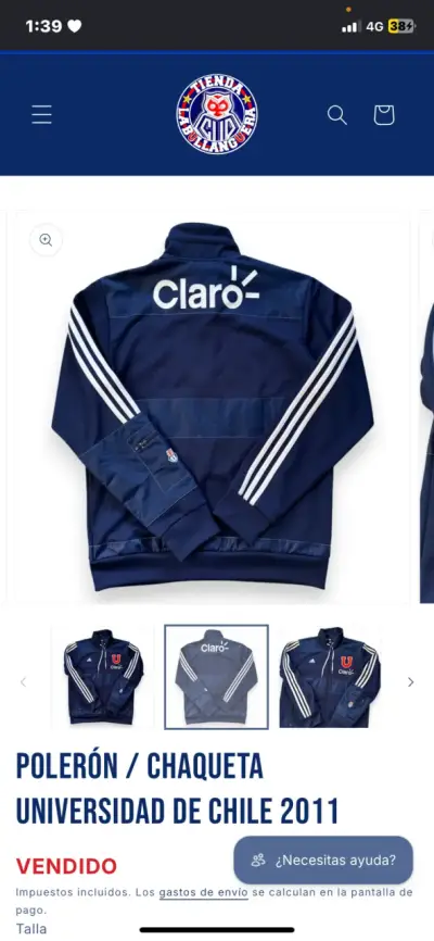 Chaqueta Universidad de Chile 2011 Adidas - miniatura 2