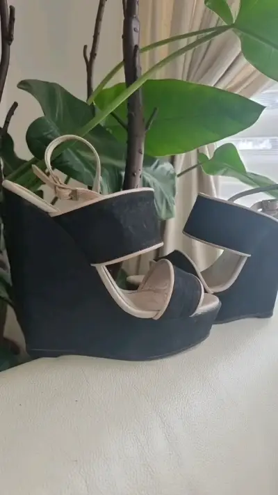 Sandalias de plataforma negras con tacón alto Ming - miniatura 6