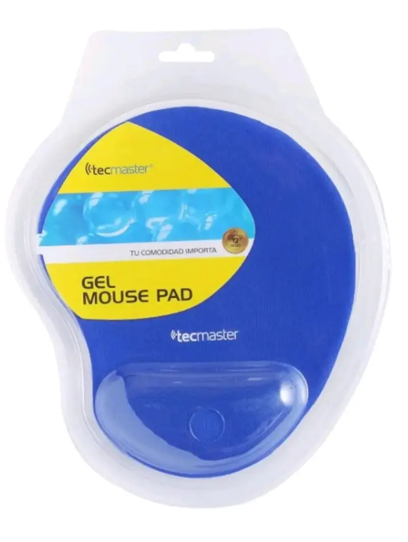 Mouse Pad Gel Ergonomico Tecmaster Azul - 1