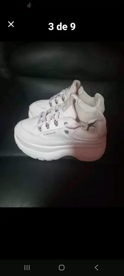 Zapatillas blancas de plataforma C/Moran - miniatura 2
