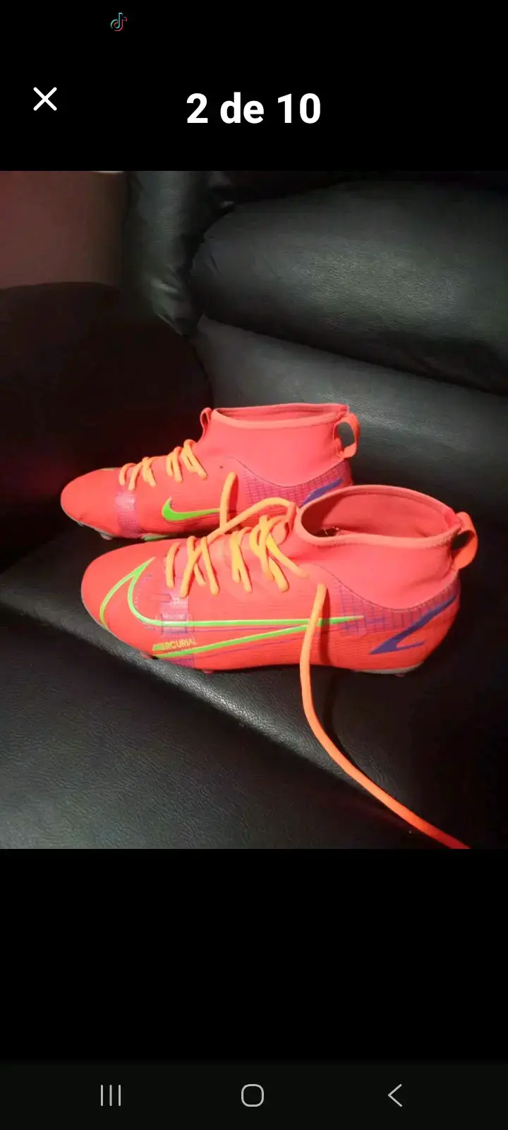 Botines de fútbol Nike Mercurial rojos - 2