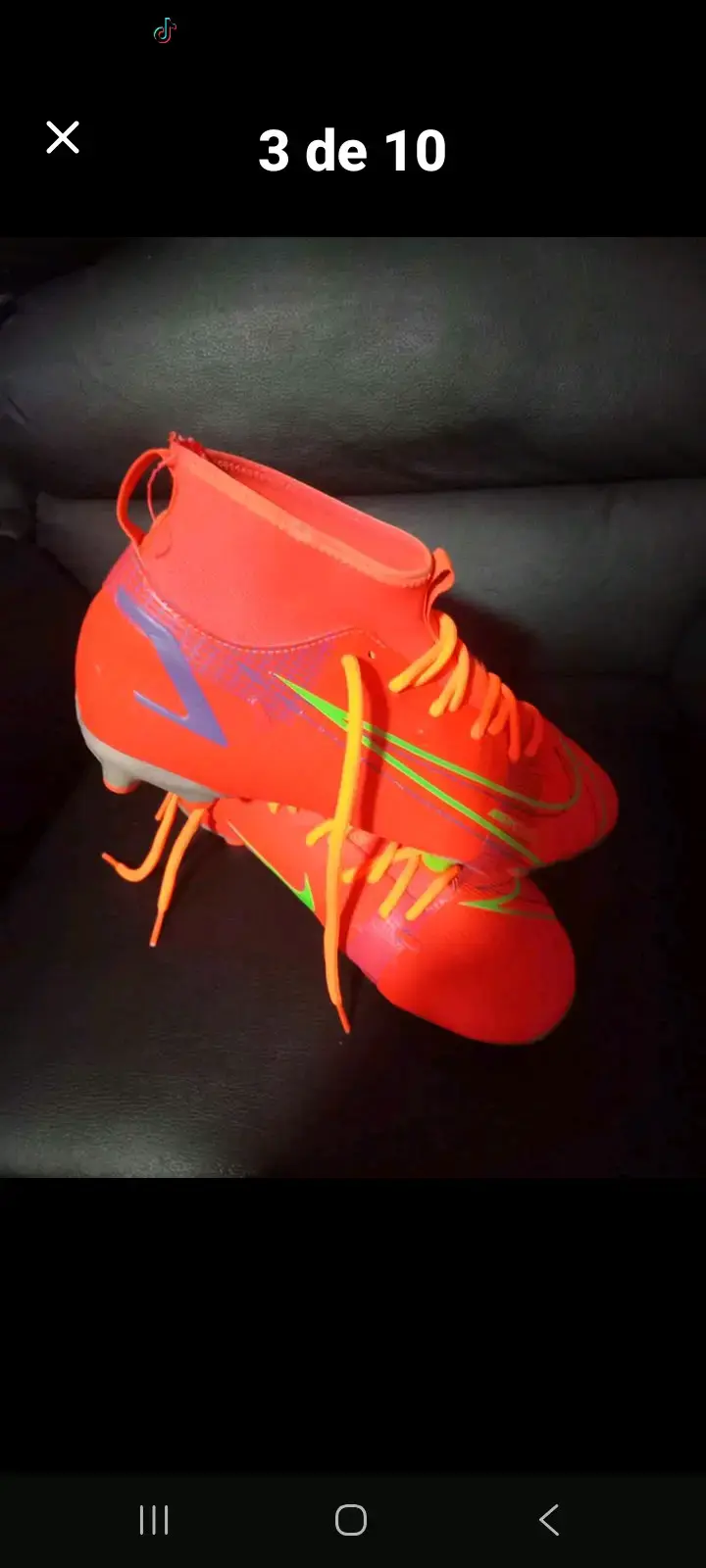 Botines de fútbol Nike Mercurial rojos - 3