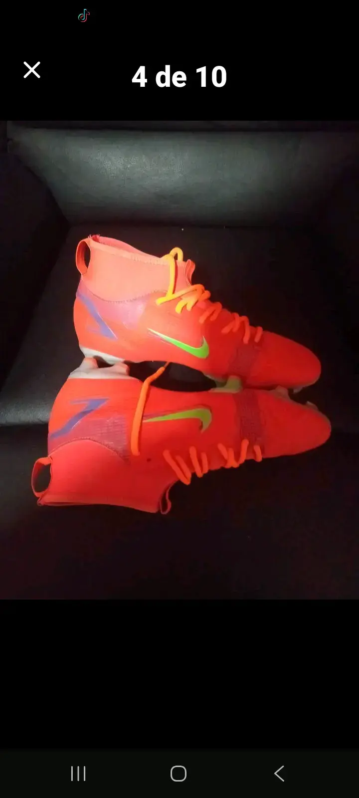 Botines de fútbol Nike Mercurial rojos - 4