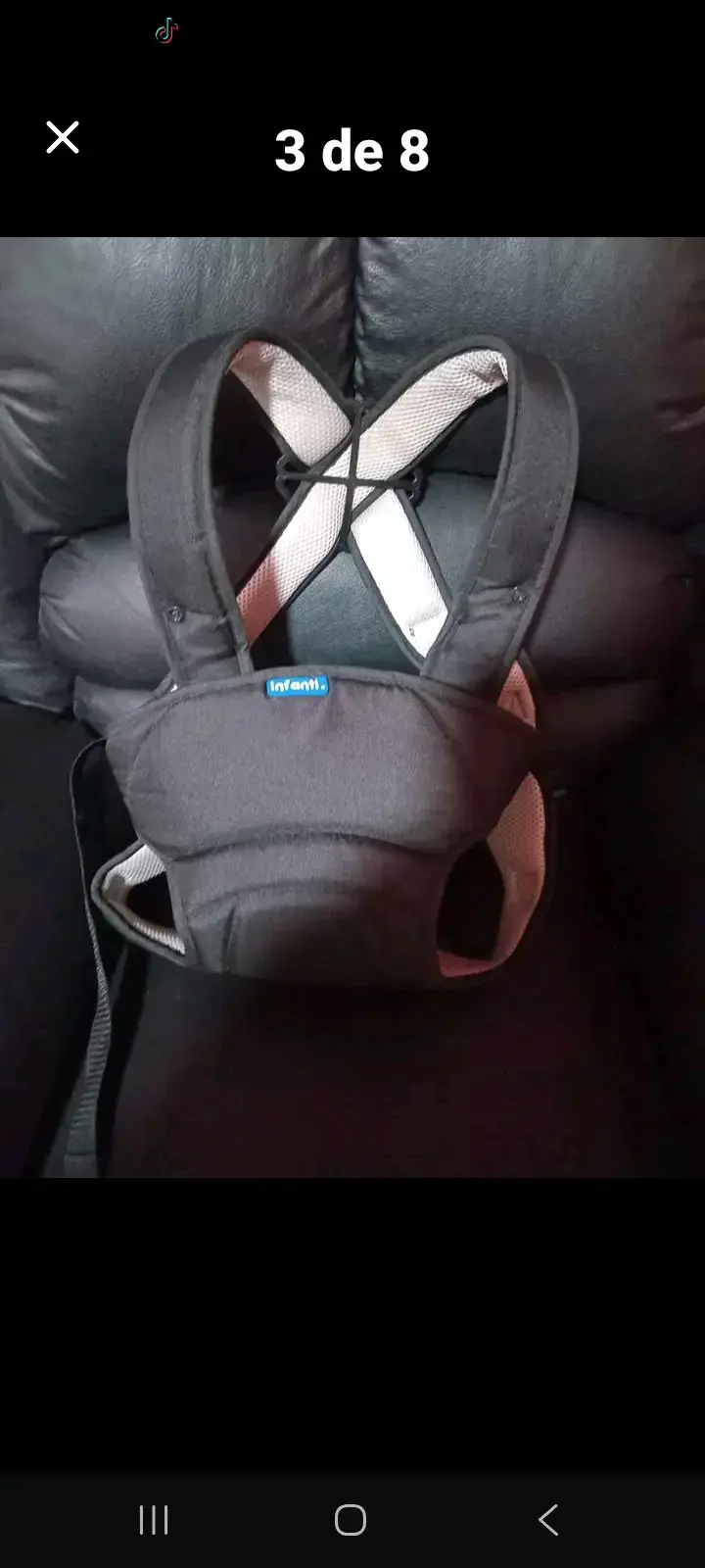 Portabebé Infanti negro cómodo y seguro - 5