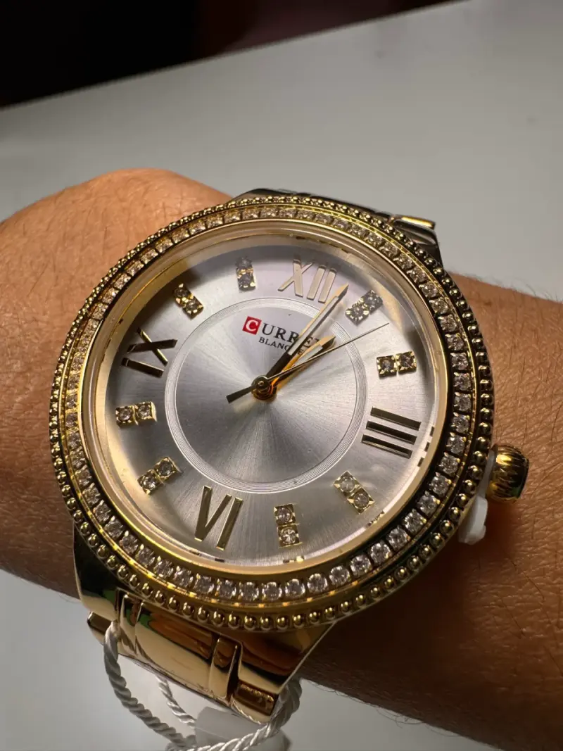 Reloj dorado Curren con cristales - 1