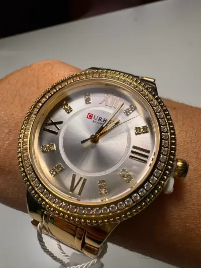 Reloj dorado Curren con cristales - miniatura 1