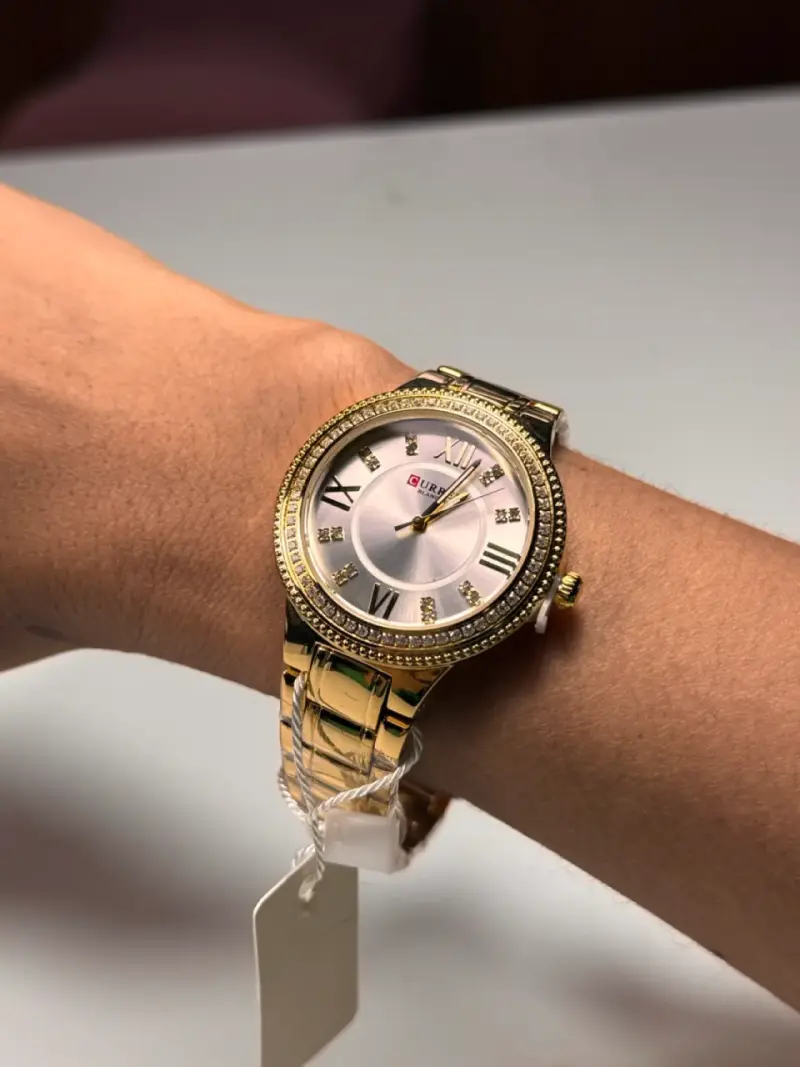 Reloj dorado Curren con cristales - 2
