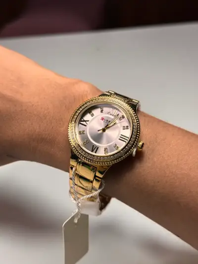 Reloj dorado Curren con cristales - miniatura 2