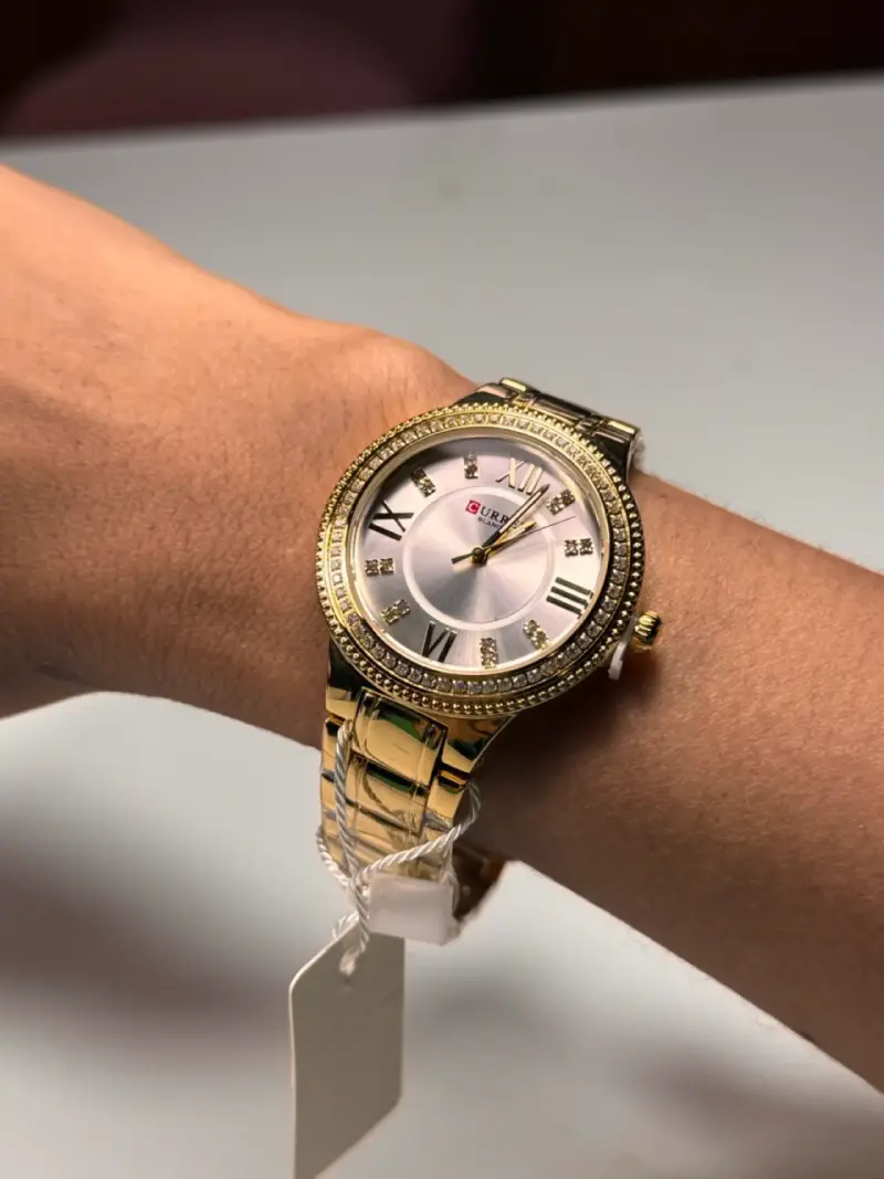 Reloj dorado Curren con cristales - 3