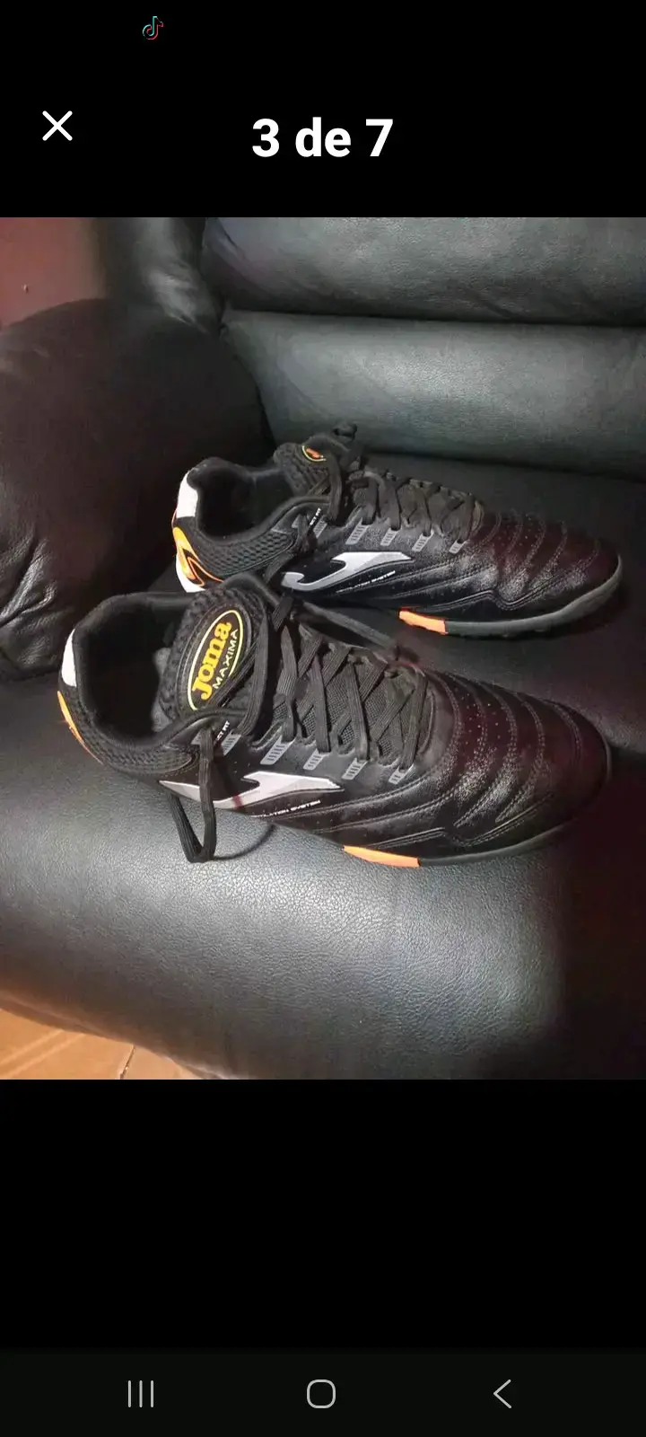 Zapatillas deportivas Joma negras y naranjas - 3