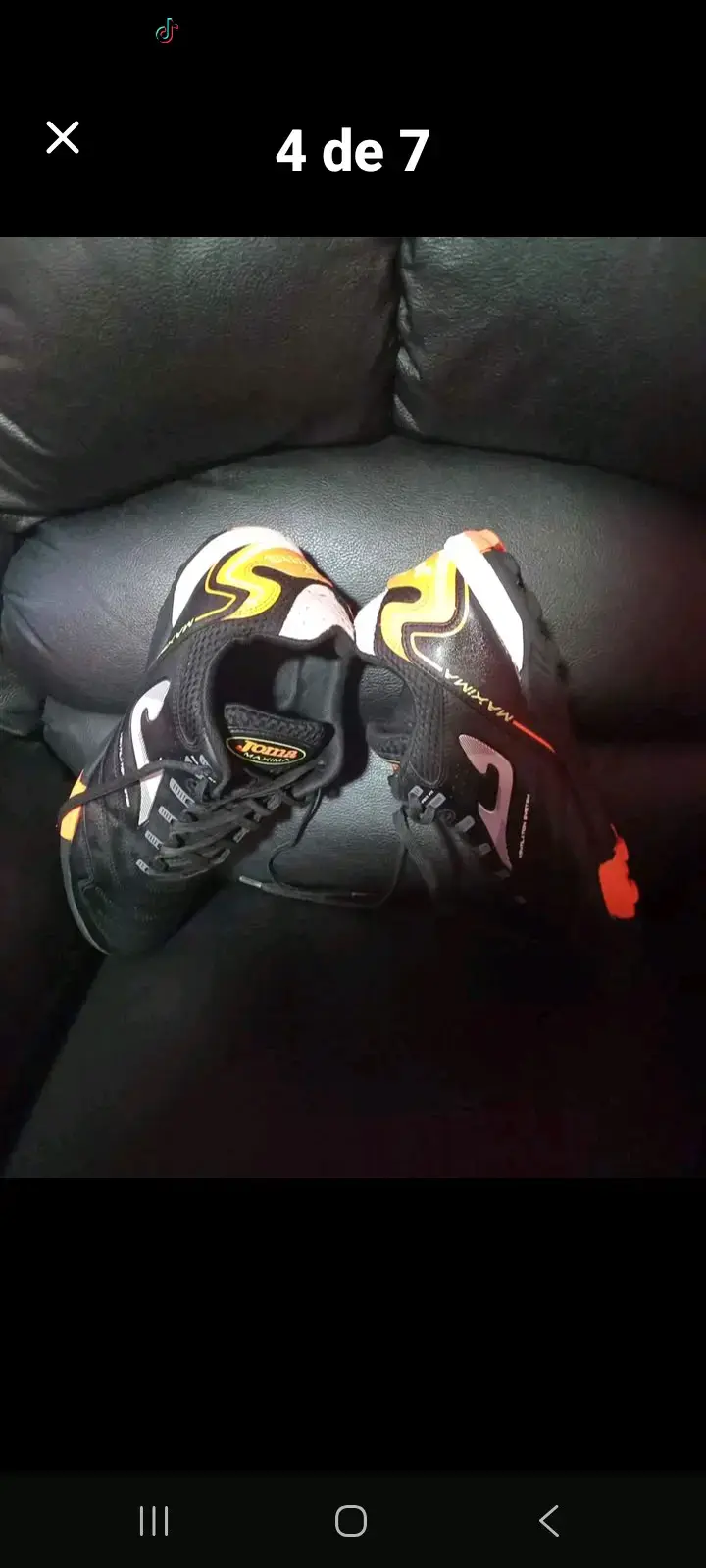Zapatillas deportivas Joma negras y naranjas - 4