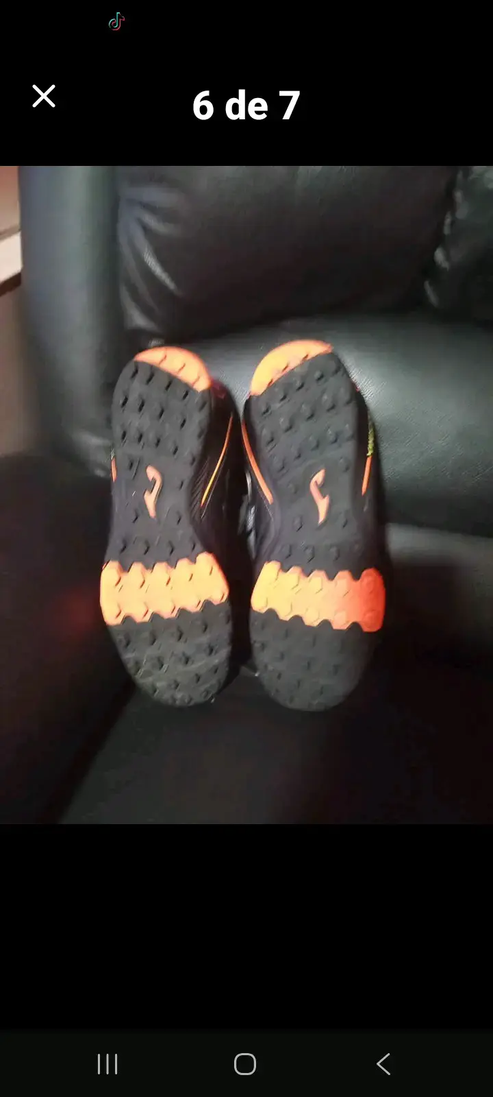 Zapatillas deportivas Joma negras y naranjas - 6
