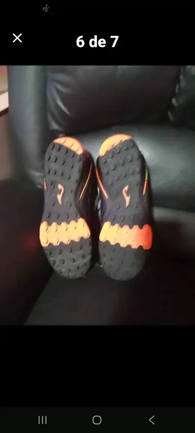 Zapatillas deportivas Joma negras y naranjas - miniatura 6