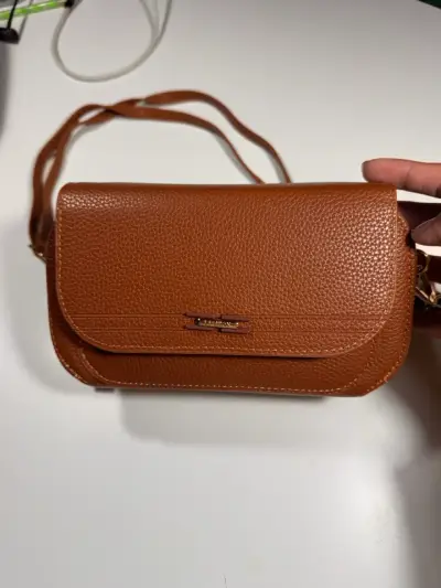 Cartera bandolera monedero negro con doble cierre - miniatura 1