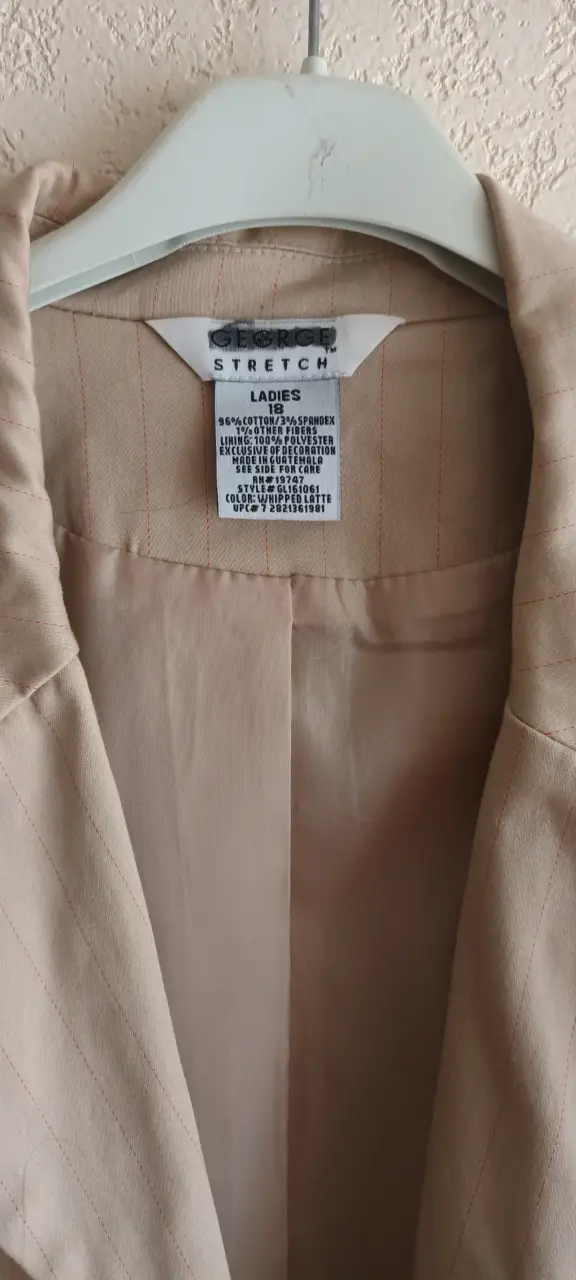 Blazer beige para mujer talla L - 3