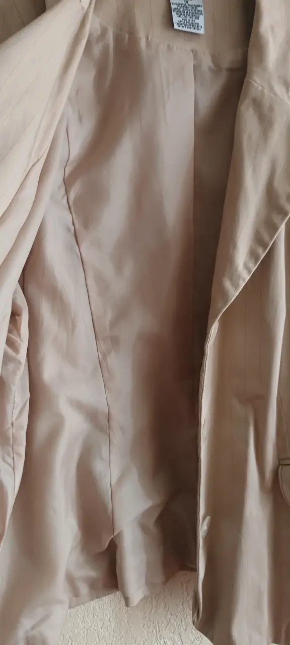 Blazer beige para mujer talla L - 4
