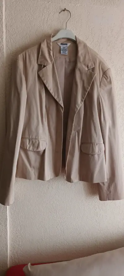 Blazer beige para mujer talla L - miniatura 5