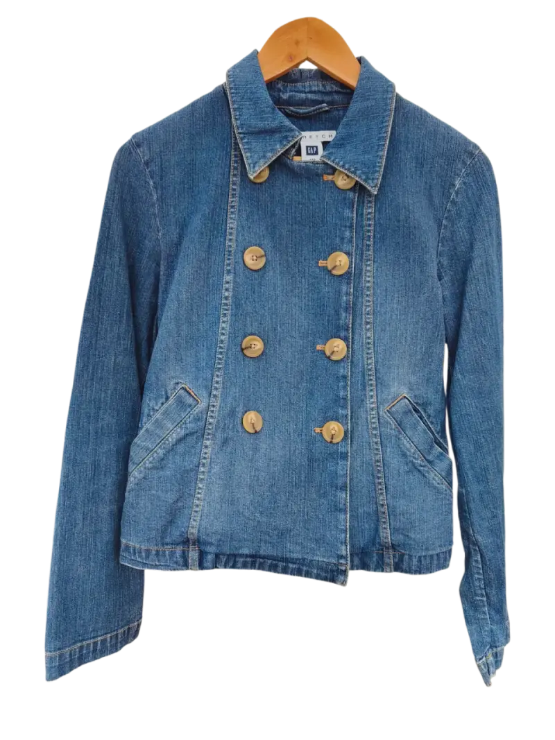 Chaqueta de mezclilla azul para mujer GAP