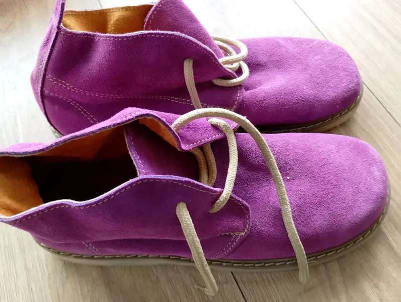 Botines de gamuza morados para mujer - 3
